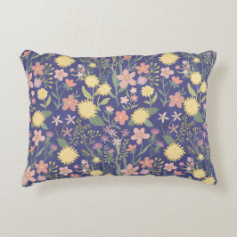 Toppen-blomma Romantisk mjuk pastellblommigt Prydnadskudde