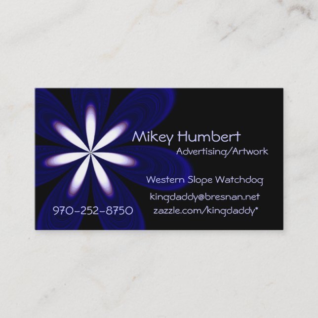 Toppen blommavisitkort - sakkunnig visitkort (Framsida)