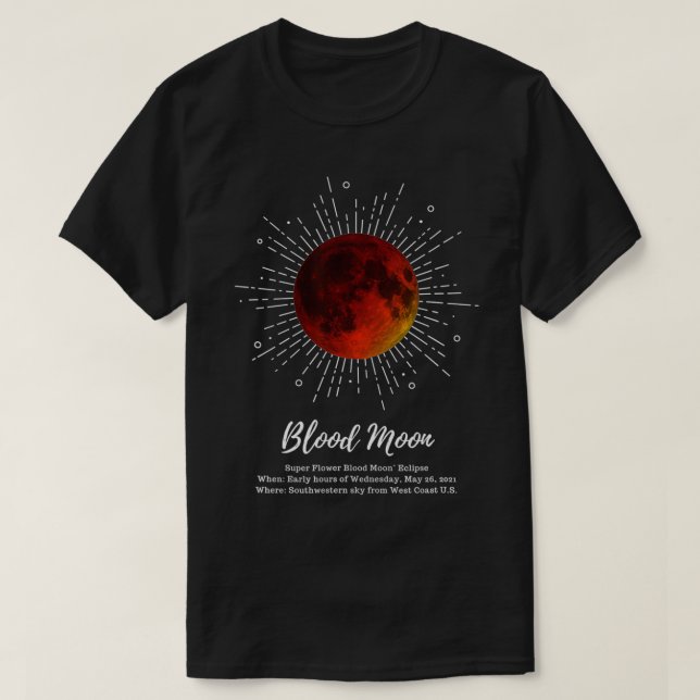 Toppen Blood Måne 2021 T Shirt (Design framsida)