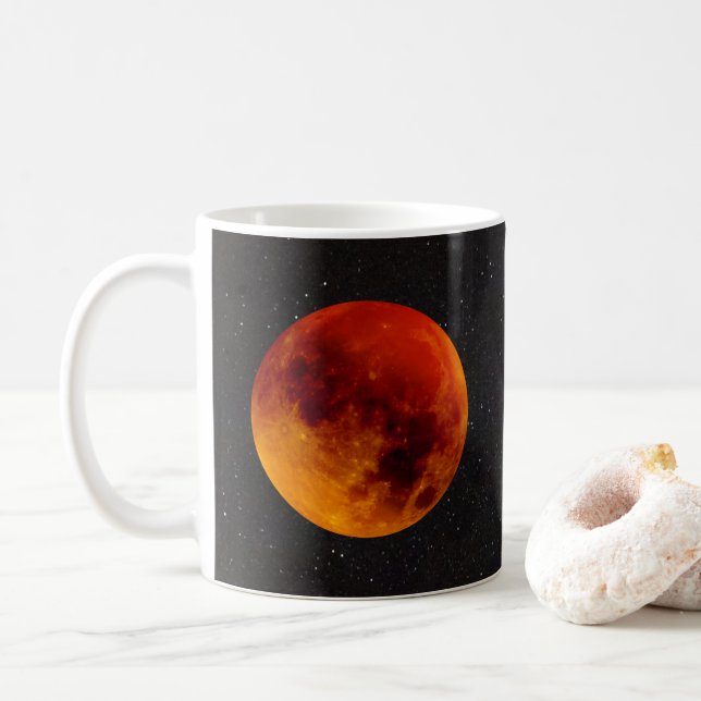 Toppen Blood Måne Eclipse 2019 Kaffemugg (Med munk)