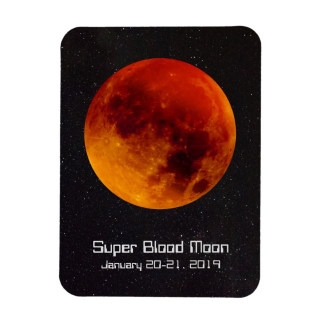 Toppen Blood Måne Eclipse 2019 Magnet (Vertikal)
