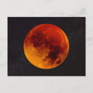 Toppen Blood Måne Eclipse 2019 Vykort