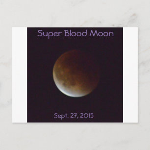 Toppen Blood Måne i september 2015, vykort