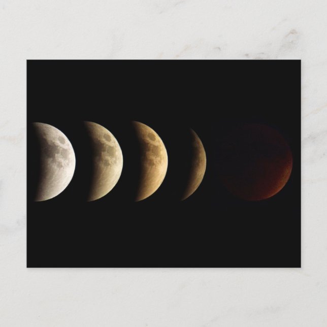 Toppen, Blood Måne, Lunar Eclipse, 2015 Vykort (Framsida)