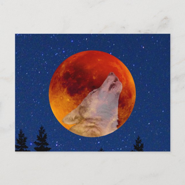 Toppen Blood Varg Måne 2019 Vykort (Framsida)