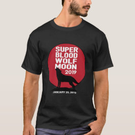 Toppen Blood Varg Måne Lunar Eclipse 2019 T Shirt