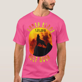 Toppen Blood Varg Måne Total Lunar Eclipse 2019 T Shirt