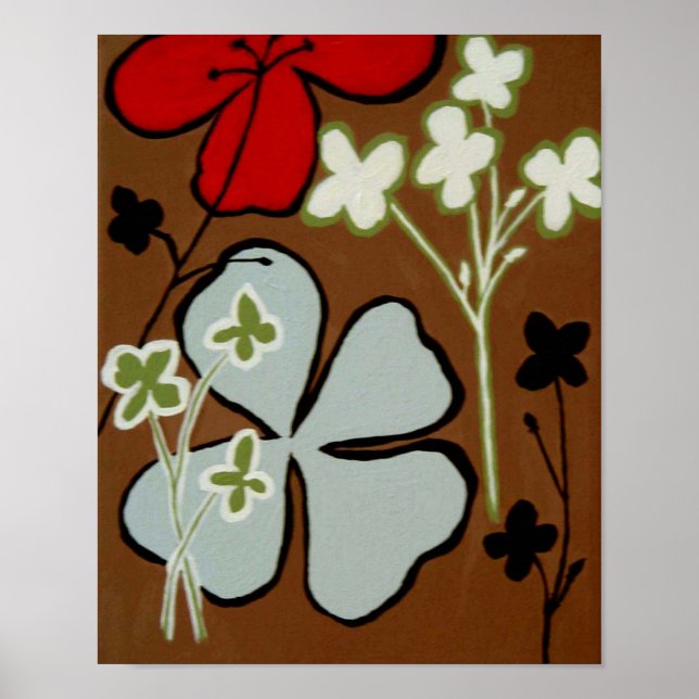 TOPPEN BLUE FLOWER POSTER (Framsidan)