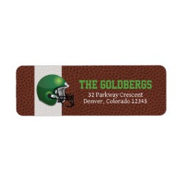 Toppen Bowl American Football Pub Mitzvah Adress Returadress Etikett