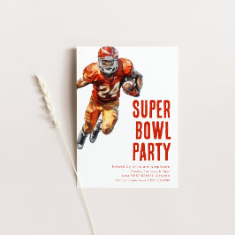 Toppen Bowl Party Inbjudan med fotbollsspelare