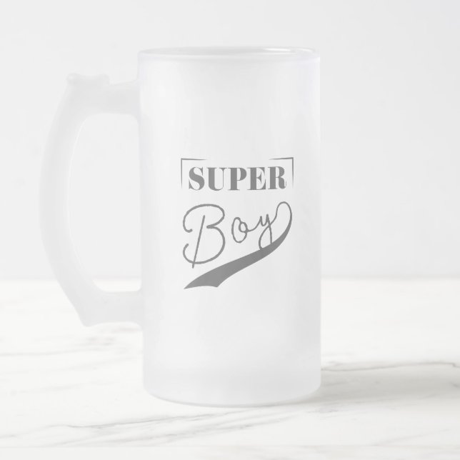 Toppen Boy Frostat Ölglas (Vänster)
