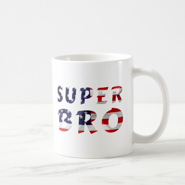 Toppen Bro och den amerikanska Flagga Kaffemugg (Höger)