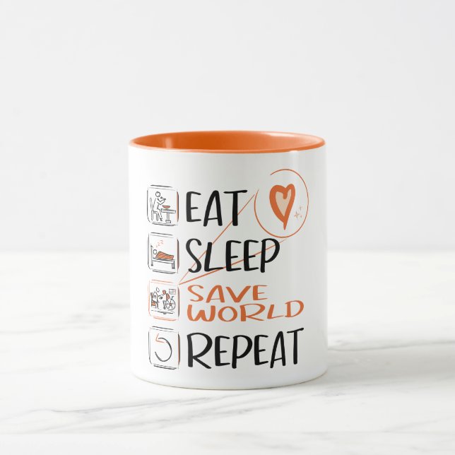 Toppen Caregiver/Nursing Assistant räddar världen! Mugg (Center)