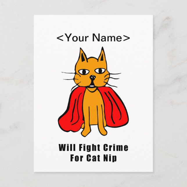 Toppen Cat Fight Crime for Catnip ( lägg till ditt Vykort (Framsida)