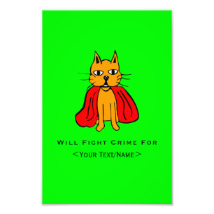Toppen Cat Fight Crime for<Your Text/Name> Fototryck