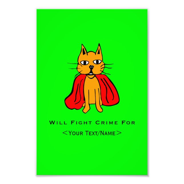 Toppen Cat Fight Crime for<Your Text/Name> Fototryck (Framsidan)