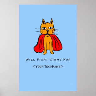 Toppen Cat Fight Crime for<Your Text/Name> Poster