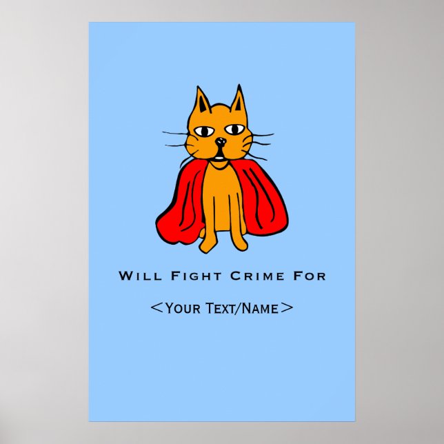 Toppen Cat Fight Crime for<Your Text/Name> Poster (Framsidan)