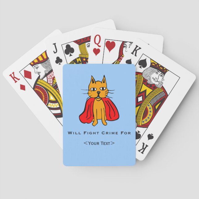 Toppen Cat Fight Crime for<Your Text/Name> Spel Kort (Baksidan)