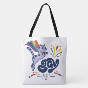 Toppen Cat Gay AF Tote Bag Tygkasse