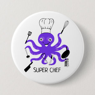 Toppen Chef Lila Octopus med köksgadgets Knapp