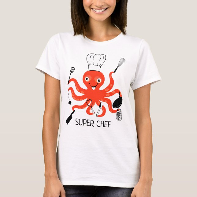 Toppen Chef Octopus T Shirt (Framsida)