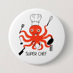 Toppen Chef Orange Octopus med köksgadgets Knapp