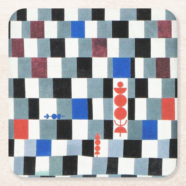 Toppen Chess, Paul Klee Underlägg Papper Kvadrat (Framsidan)