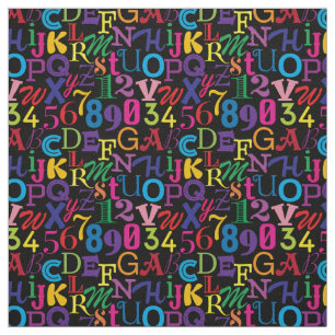 Toppen Colorful ABC och 123s Tyg