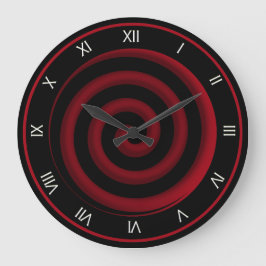 Toppen Coola Black and Red Spiral Wall Clock Stor Klocka