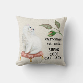 Toppen Coola Cat Dam Hip Typografi persian Cat Kudde