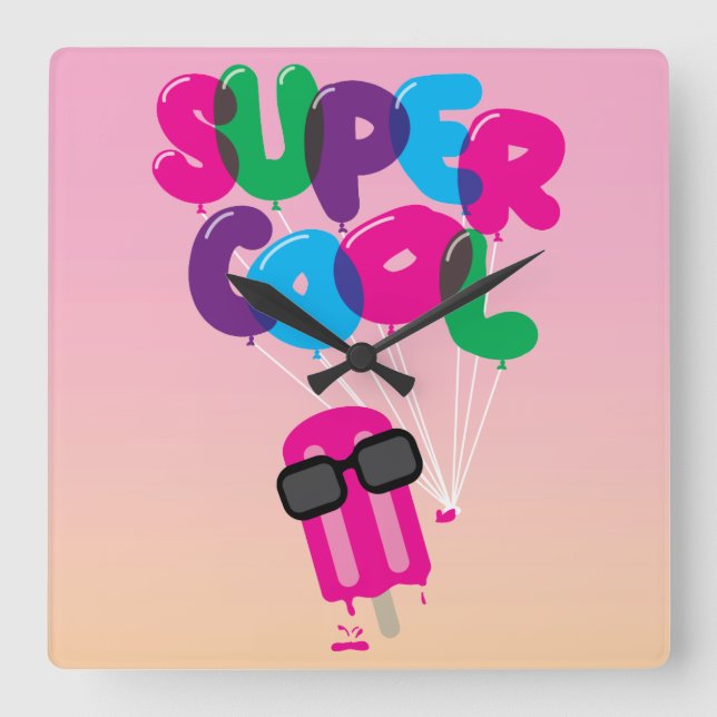 Toppen Coola Fyrkantig Klocka (Framsida)