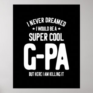 Toppen Coola G-Pa Farfar Gift Poster
