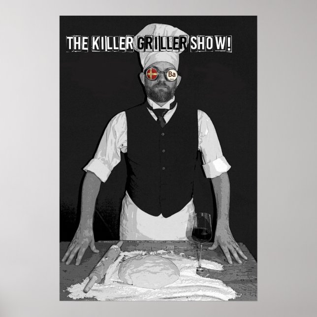 Toppen Coola Griller Food Poster! Poster (Framsidan)