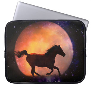 Toppen Coola Horse och Måne Laptop sleeve