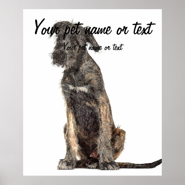 Toppen Coola Irish Wolfhound Hund Poster (Framsidan)