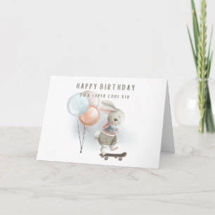Toppen Coola Kid Bunny Birthday Card Kort