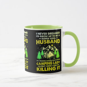 Toppen Coola Make i Camping Dam Funny Camper Mugg