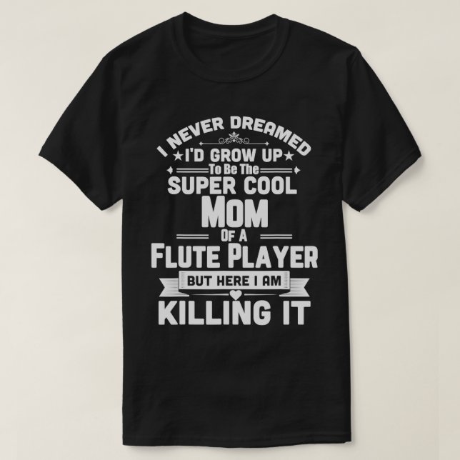 Toppen Coola Mamma i ett Marchband för en lat-spel T Shirt (Design framsida)