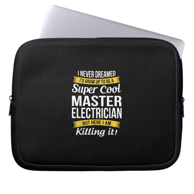 Toppen Coola Master Electrician Funny Gift Laptop Fodral (Framsidan)
