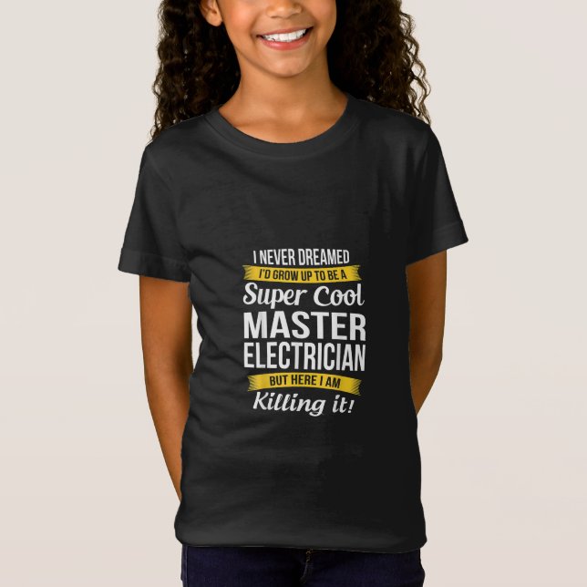 Toppen Coola Master Electrician Funny Gift T Shirt (Framsida)