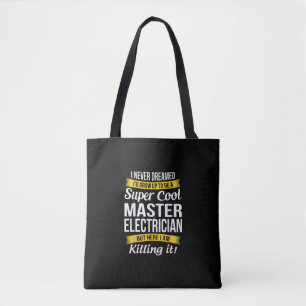 Toppen Coola Master Electrician Funny Gift Tygkasse