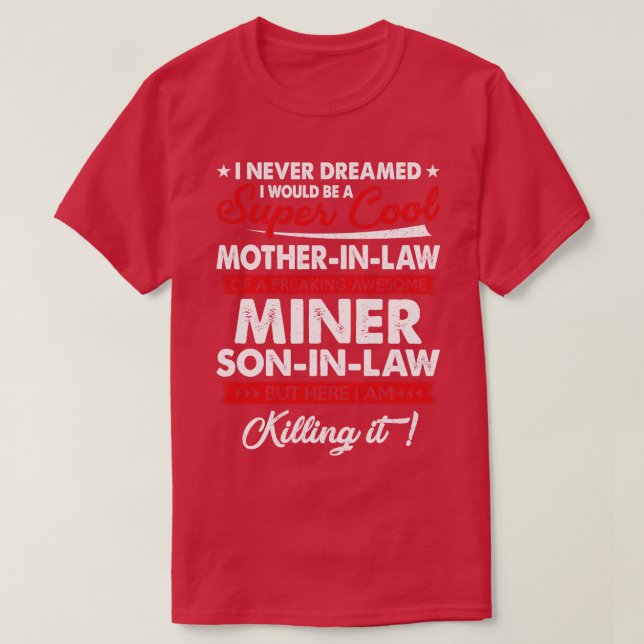 Toppen Coola ModerIn Law of a Freaking Fantastisk  T Shirt (Design framsida)