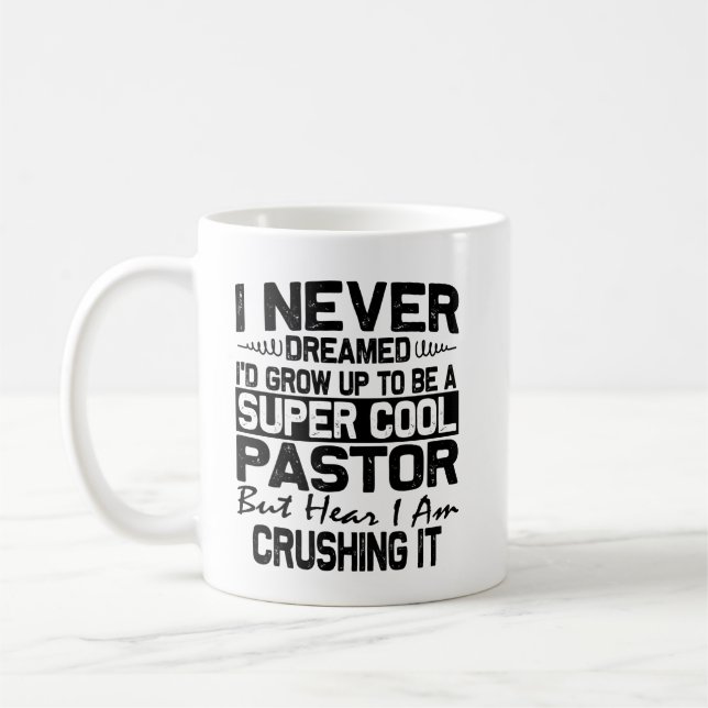 Toppen Coola Pastor. Gift för pastor Kaffemugg (Vänster)