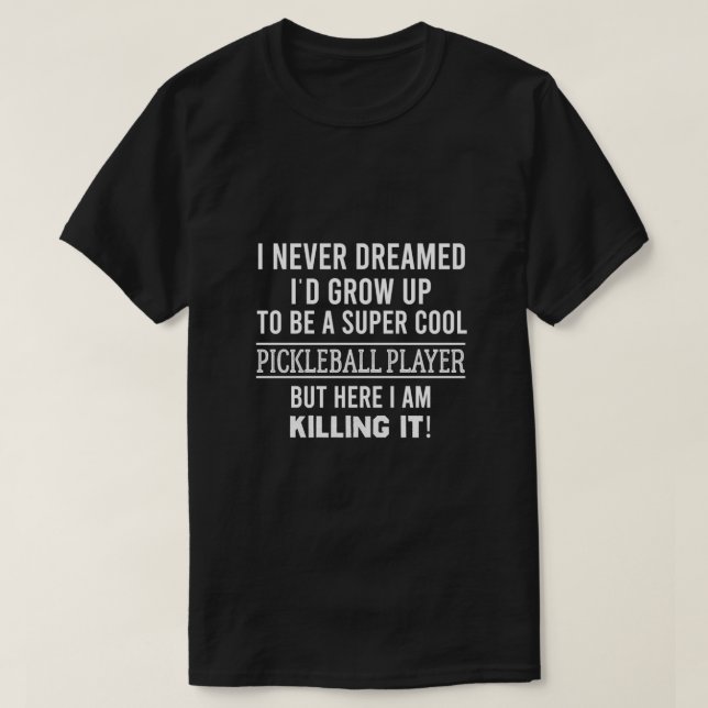 Toppen Coola Pickleball Player T Shirt (Design framsida)
