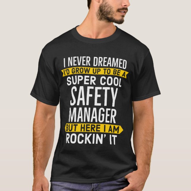 Toppen Coola Safety Manager Gift T-Shirt (Framsida)