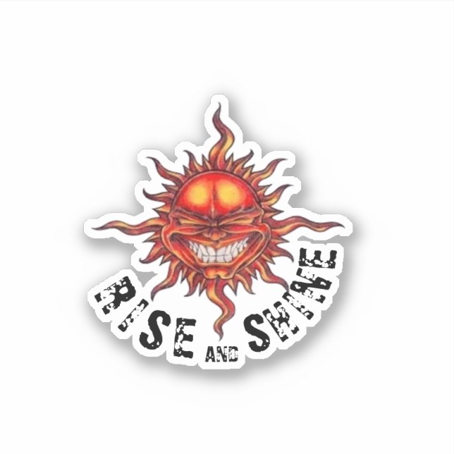 Toppen coola sol leende klistermärken (Framsida)