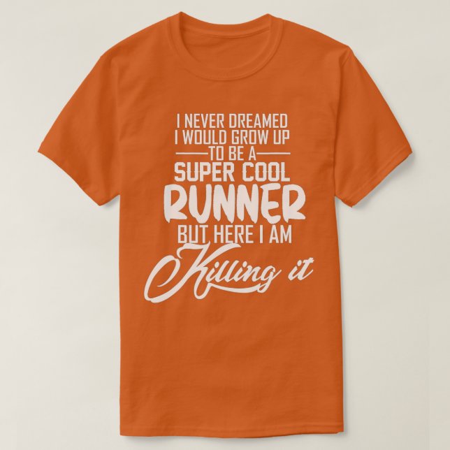 Toppen coola springer crosst country spårningsstöd t shirt (Design framsida)