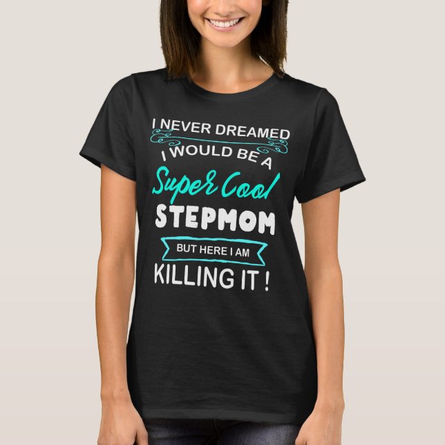 Toppen Coola Stepmamma Step Mor Gift T Shirt (Framsida)