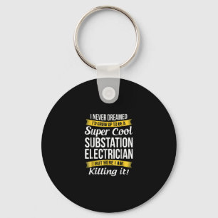 Toppen Coola Substation Electrician Funny Gift Nyckelring